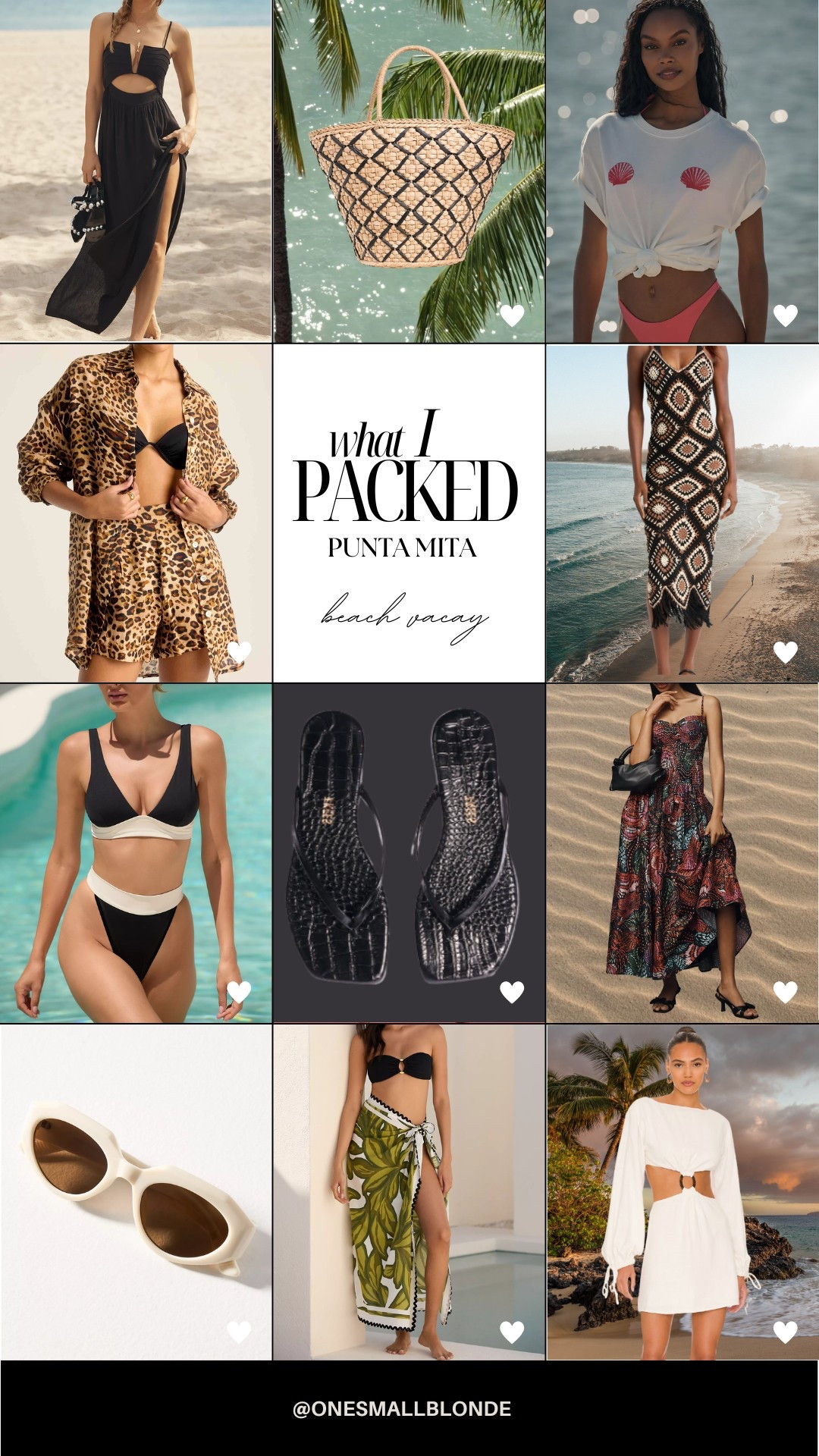 Everything I bought for my vacation to Punta Mita!🖤 

 #LTKTravel #LTKSeasonal #LTKSwim