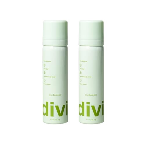 divi Dry Shampoo Spray Travel Size - Formulated to Absorb Oil, Balance the Scalp and Extend Time Between Washes - Free of Benzene, Butane, Propane and Talc, 1.7oz (2 Pack) | Amazon (US)
