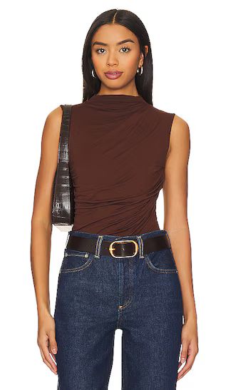 Sleeveless Twist Top in Saddle Brown | Revolve Clothing (Global)