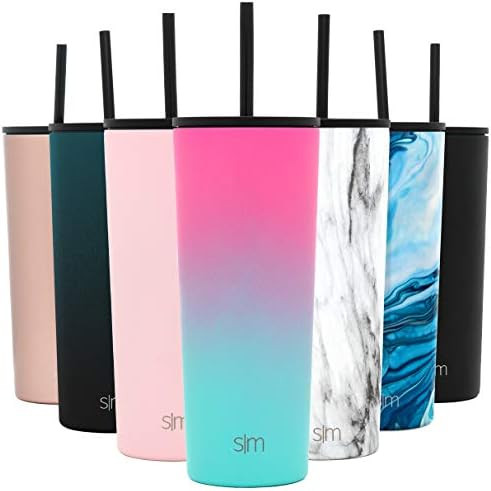Simple Modern Classic Insulated Tumbler with Straw and Flip Lid Stainless Steel Water Bottle Iced... | Amazon (US)