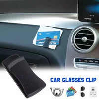 2/4PCS Sunglass Holder Card Glasses Ticket Holder Auto Car Clip Black Dashboard Door Adhesive Clips Car Styling Car Accessories | AliExpress (US)