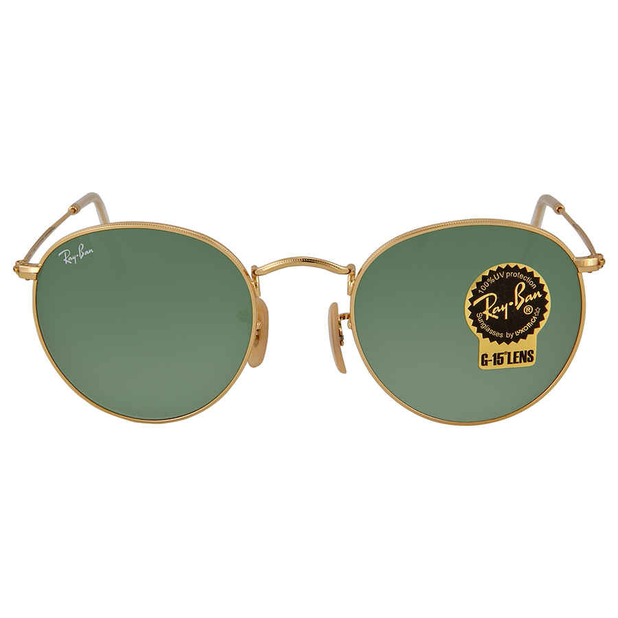 Ray Ban Round Metal Green Classic G-15 Unisex Sunglasses RB3447 001 50 | Jomashop.com & JomaDeals.com