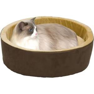 K&H Pet Products Thermo-Kitty Cat Bed, Mocha | Chewy.com