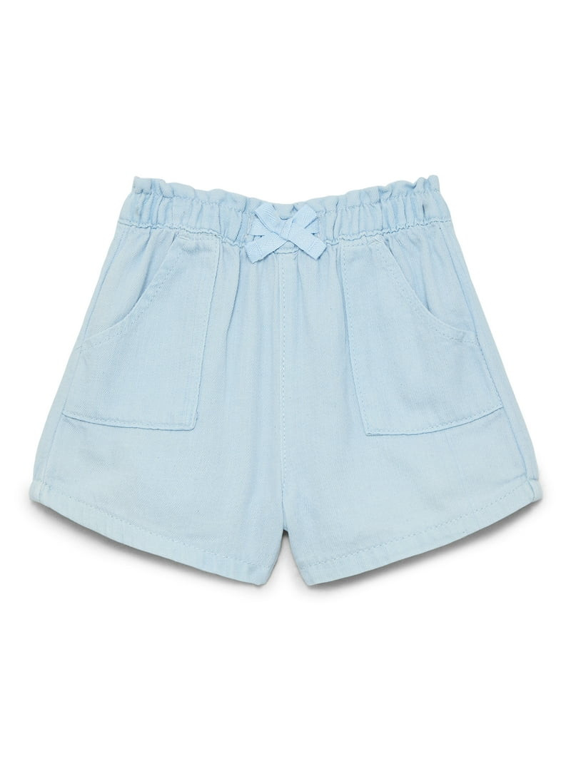 Wonder Nation Baby Girl Woven Shorts, Sizes 0-24 Months | Walmart (US)