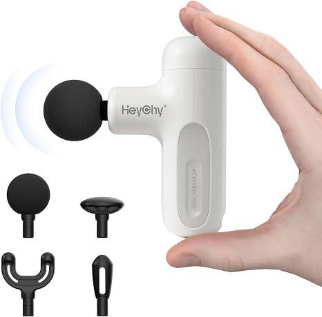 Super Mini Massage Gun Deep Tissue, Handheld Muscle Massager with 4 Heads, Percussion Travel Size... | Amazon (US)