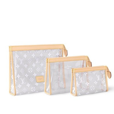 Louis Vuitton Trio Poche Toilette M11390 Travel Pouch Bag Transparent Clutch | eBay | eBay US