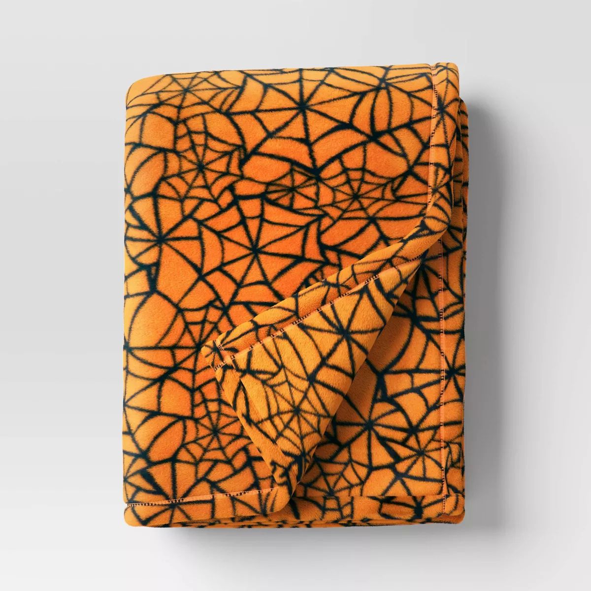 Web Printed Plush Halloween Throw Blanket Orange - Hyde & EEK! Boutique™ | Target