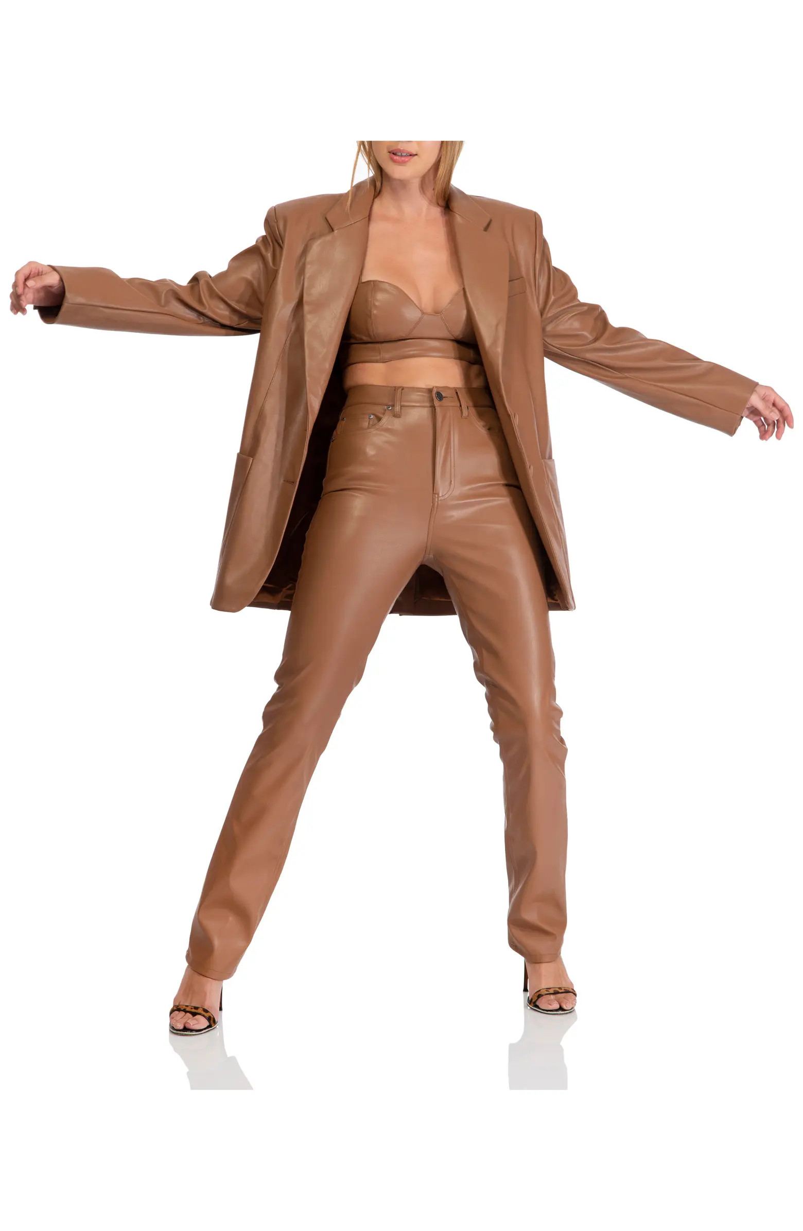 Faux Leather Blazer | Nordstrom