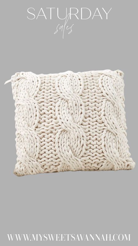 Pottery barn colossal hand knit pillow sale! 
Clearance 
Buy now 
Luxe for less 

#LTKfindsunder100 #LTKhome #LTKsalealert