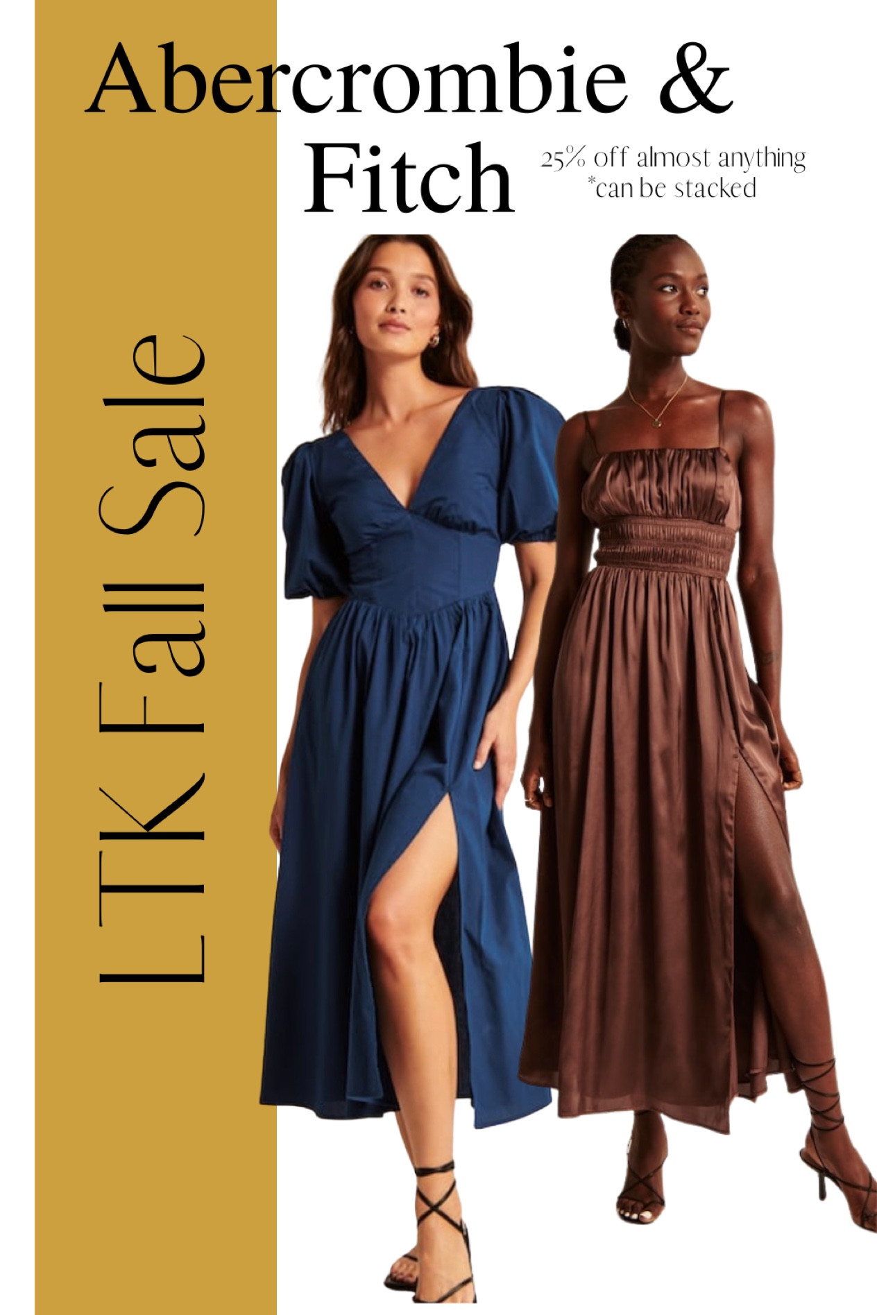Abercrombie is 25% off almost anything AND can be stacked with other codes for the LTK Sale!! Today-Sept 20, exclusively in the LTK app.

Abercrombie & Fitch, A&F, womens, dressy, dress, evening gown, date night, event dress, wedding guest dress

#LTKSale #LTKsalealert #LTKwedding