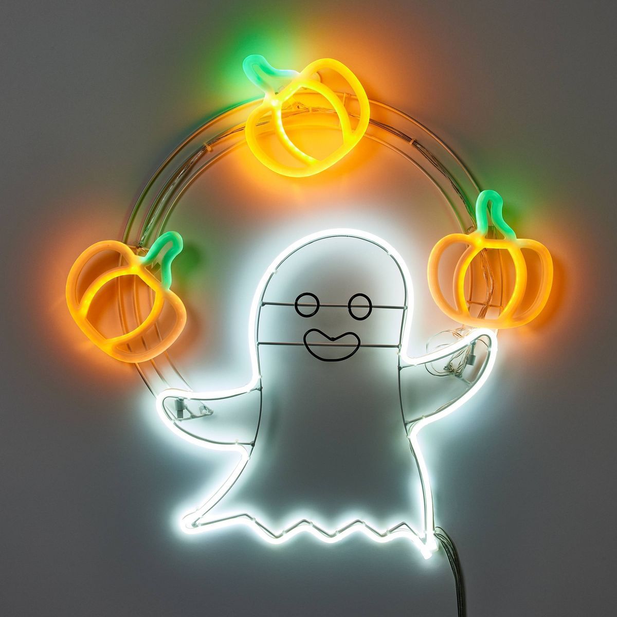 18" Faux Neon Ghost with Juggling Motion Halloween Novelty Silhouette Light - Hyde & EEK! Boutiqu... | Target