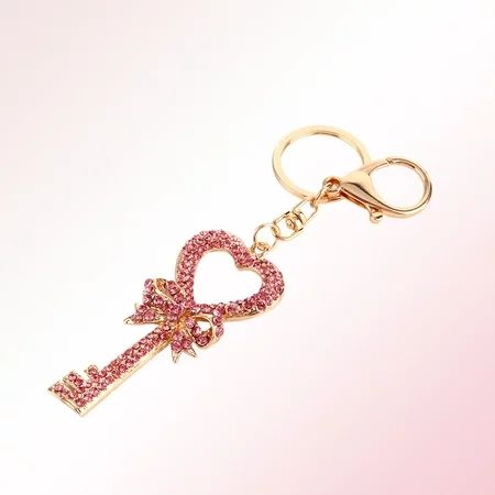 High quality and brand new,Pretty Heart Key Keychain Rhinestone Key Ring Purse Charm Pendant Gift | Walmart (US)