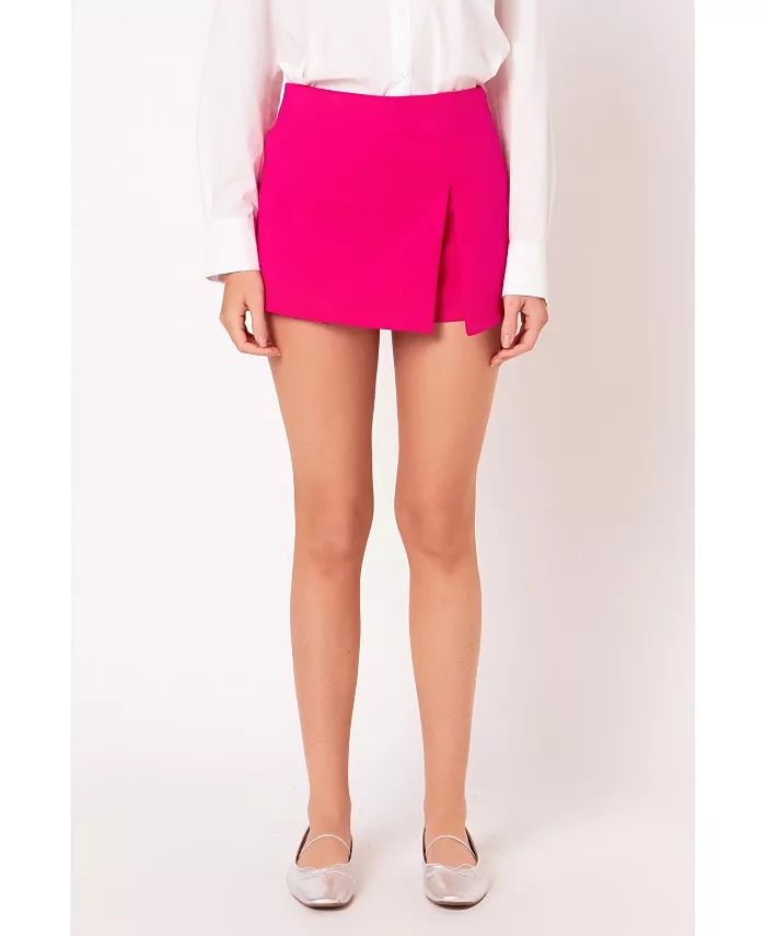 Women's Slit Detail Skort | Macy's