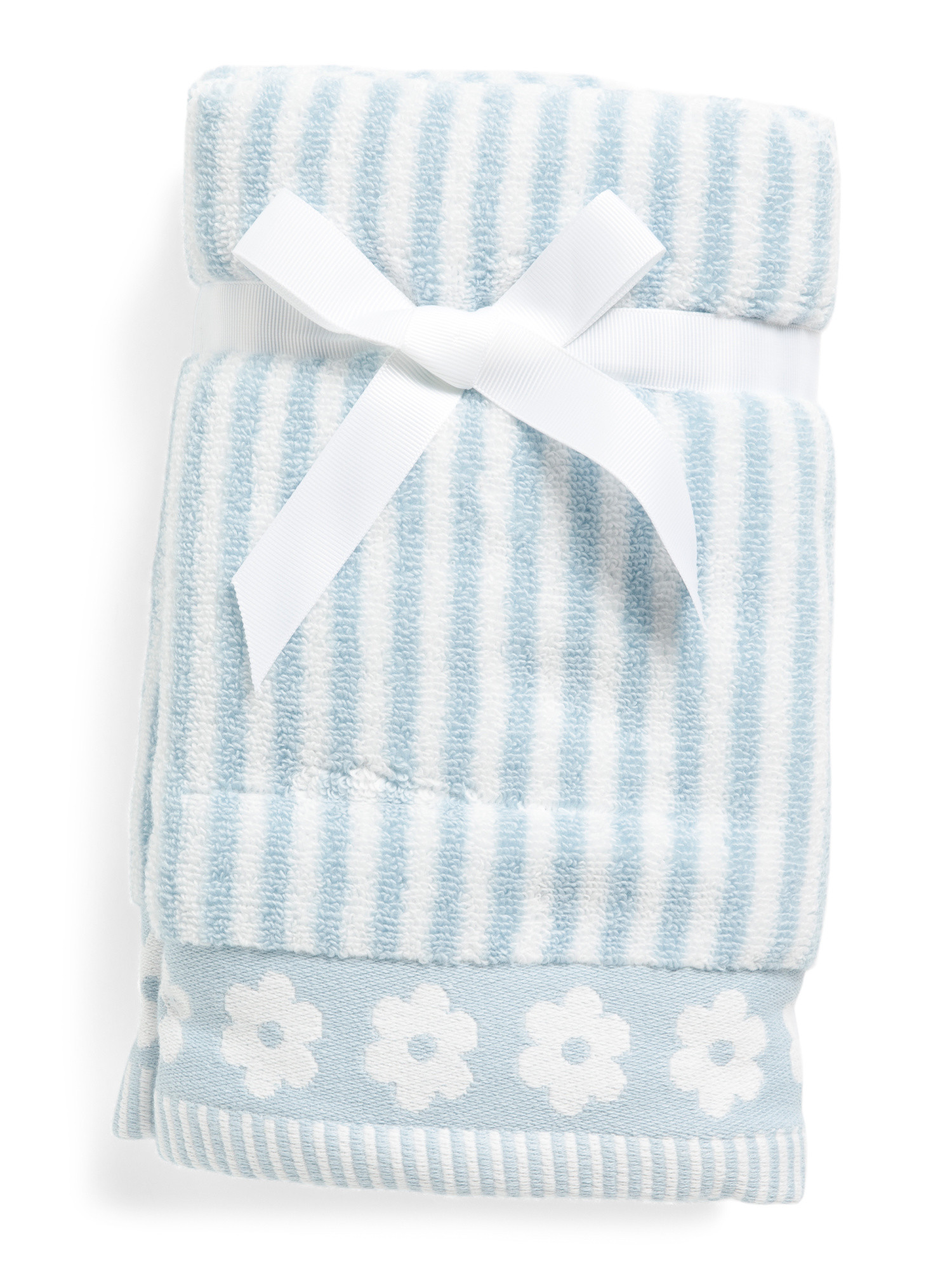 Set Of 2 Chloe Border Stripe Yarn Dye Jacquard Hand Towels | Bed & Bath | Marshalls | Marshalls