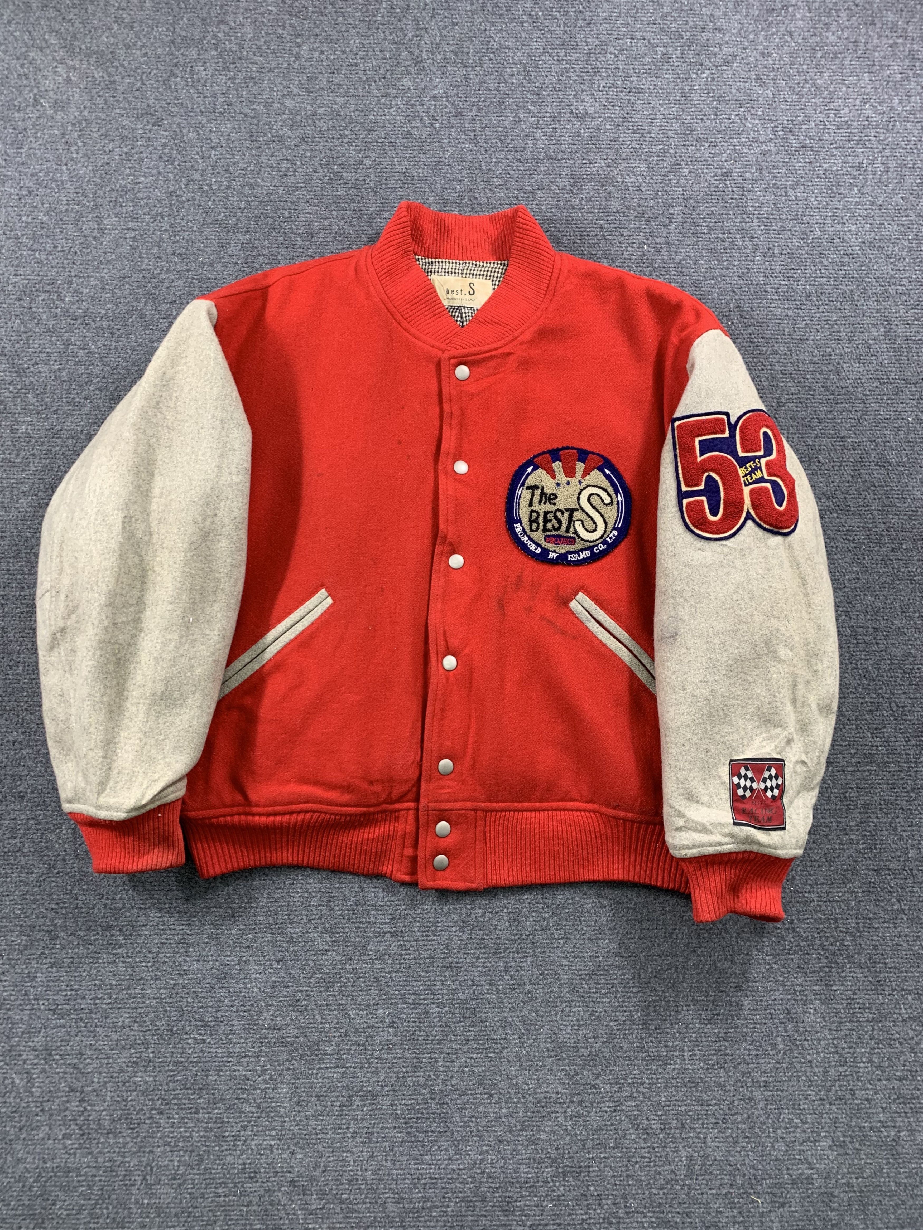 Vintage Vintage Japanese Brand Wool Varsity Jacket Red | Grailed | Grailed