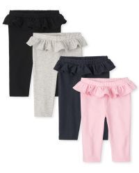 Baby Girls Knit Ruffle Pants 4-Pack | The Children's Place  - MULTI CLR | The Children's Place