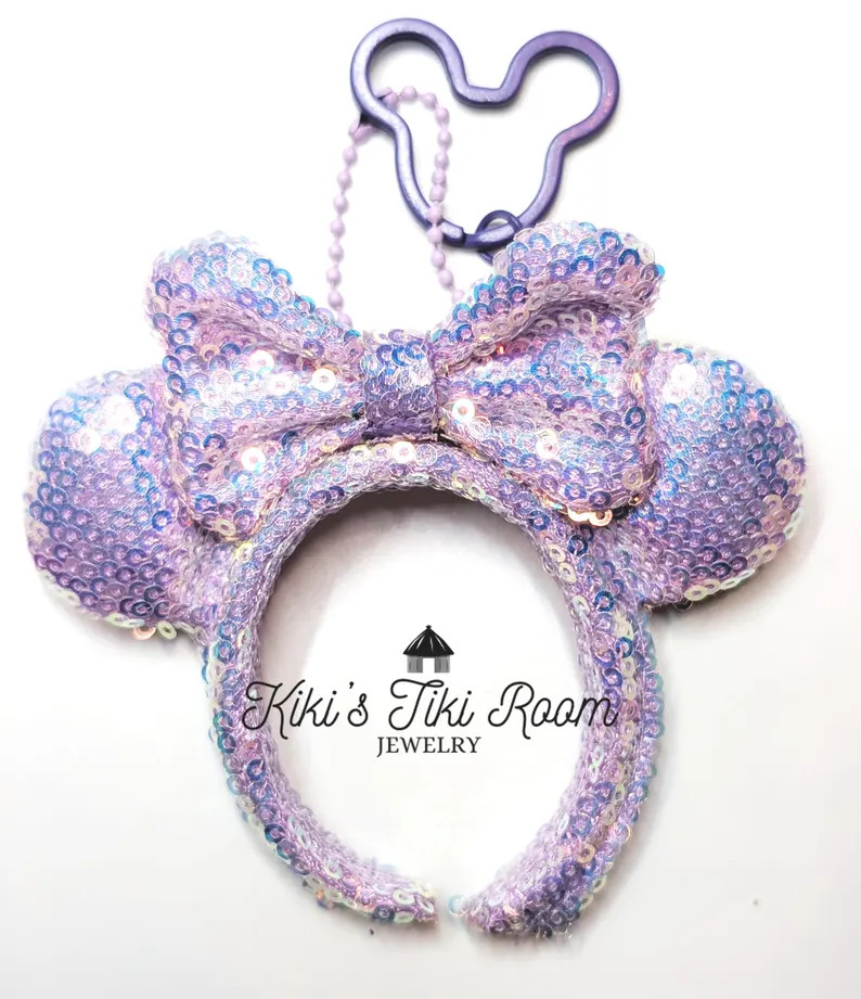 PURPLE MINI HEADBAND Keychain / Keychain Clips/ Theme Park Bag Charms/ Keychain/ Purse Dangle/ Ba... | Etsy (Global)