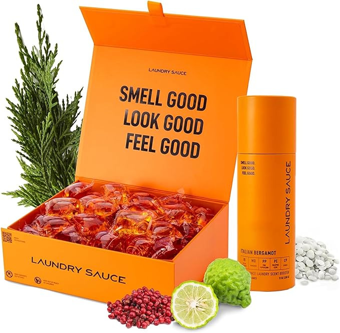 Laundry Sauce - Luxury Scented Laundry Detergent Pods & Scent Booster Bundle (Italian Bergamot), ... | Amazon (US)