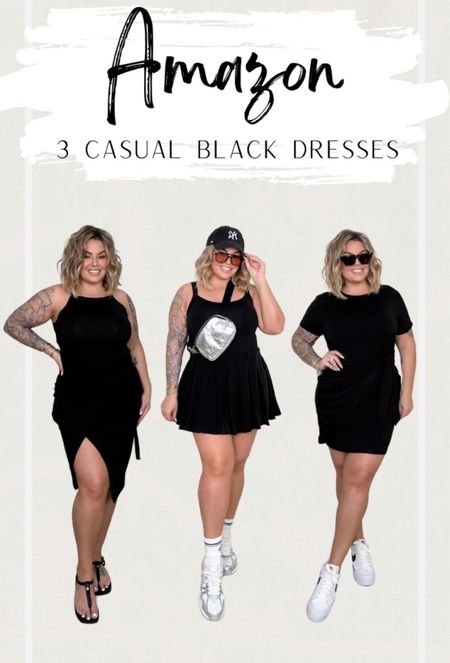 Dress on the left L 
Middle XL 
Right XL - could have done L 
Nikes 10.5 on both I would size up 1/2 size on both. 
Sandals tts 
Silver crossbody is sold out it was from Amazon. 
#LBD #amazon #amazonfashion #midsize #casual #dresses 


#LTKfindsunder50 #LTKmidsize #LTKstyletip