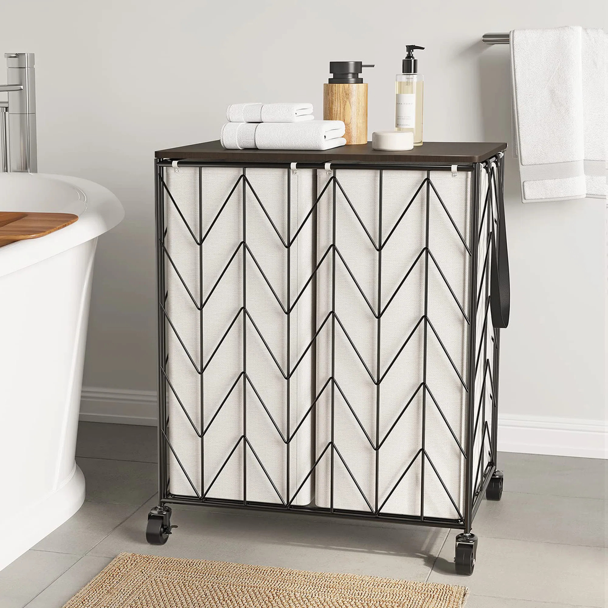 Rolling Laundry Sorter with Handles | Wayfair North America