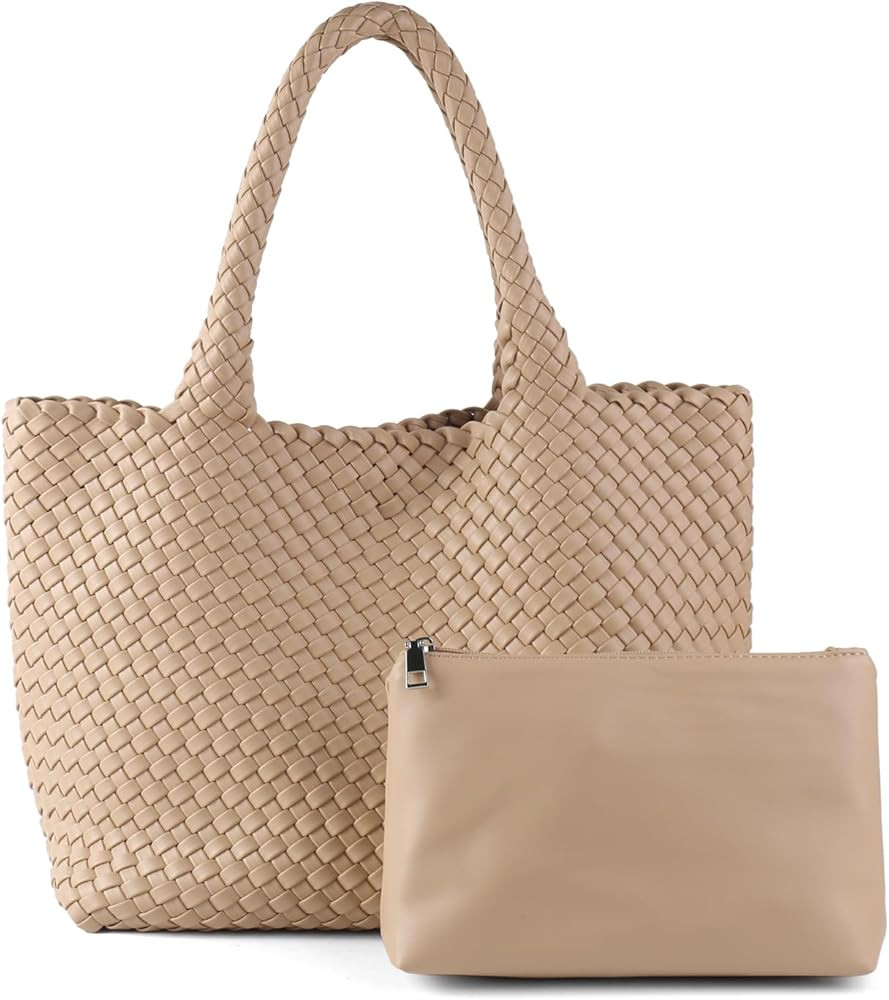 LEMONEYE Women's PU Hand woven Handbag Shoulder Bag Fashion Belt Wallet Suitable for Work Shoppin... | Amazon (US)