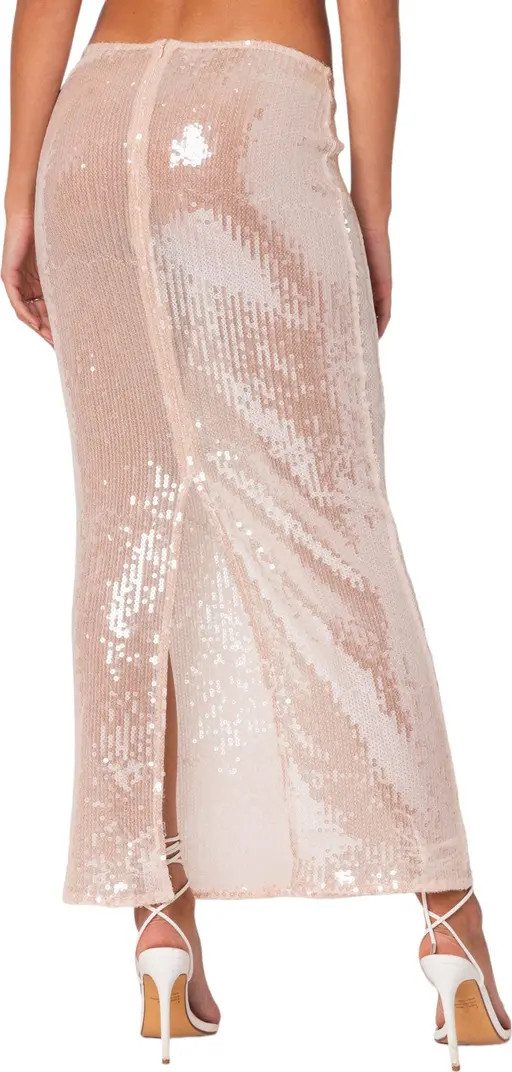 Riki Sheer Sequin Maxi Skirt | Nordstrom