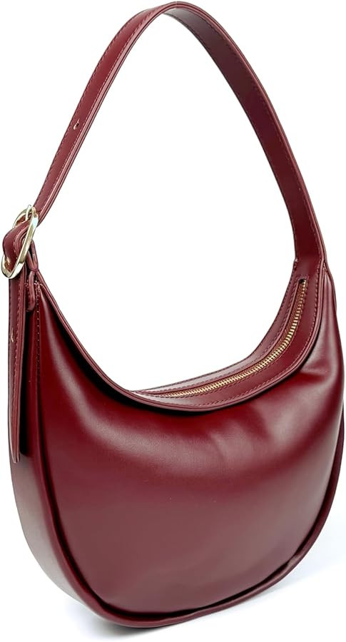 Crescent Shoulder Bag for Women PU Leather Small Crossbody Purse Adjustable Strap Half Moon Under... | Amazon (US)