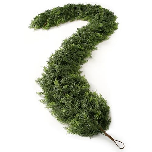 7FT Artificial Cedar Garland,Christmas Garland,Christmas Decorations,High-Density Cedar Garland Composed of 210 Units of Leaves | Amazon (US)