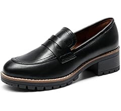 DREAM PAIRS Womens Loafers, Slip On Platform Chunky Penny Heeled Loafers for Women Dressy and Wor... | Amazon (US)