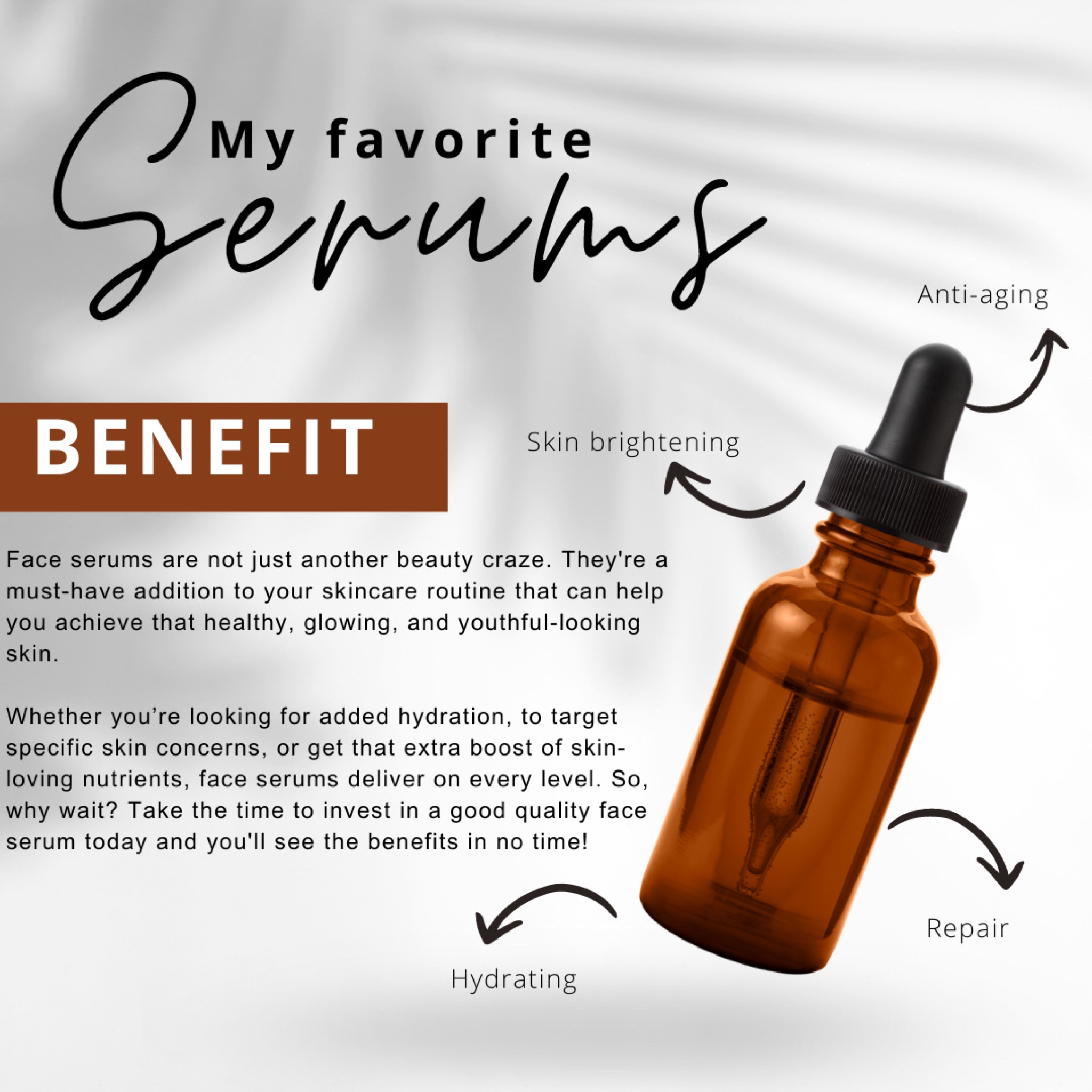 My Favorite Skincare Serums

Serums are an important part of my routine. I rotate my Skinceuticals serums CE in day and Discoloration at night. SkinMedica TNS serum is the most important in my routine. Independent Clinical studies have proven its effectiveness. 

#LTKFind #LTKbeauty #LTKitbag