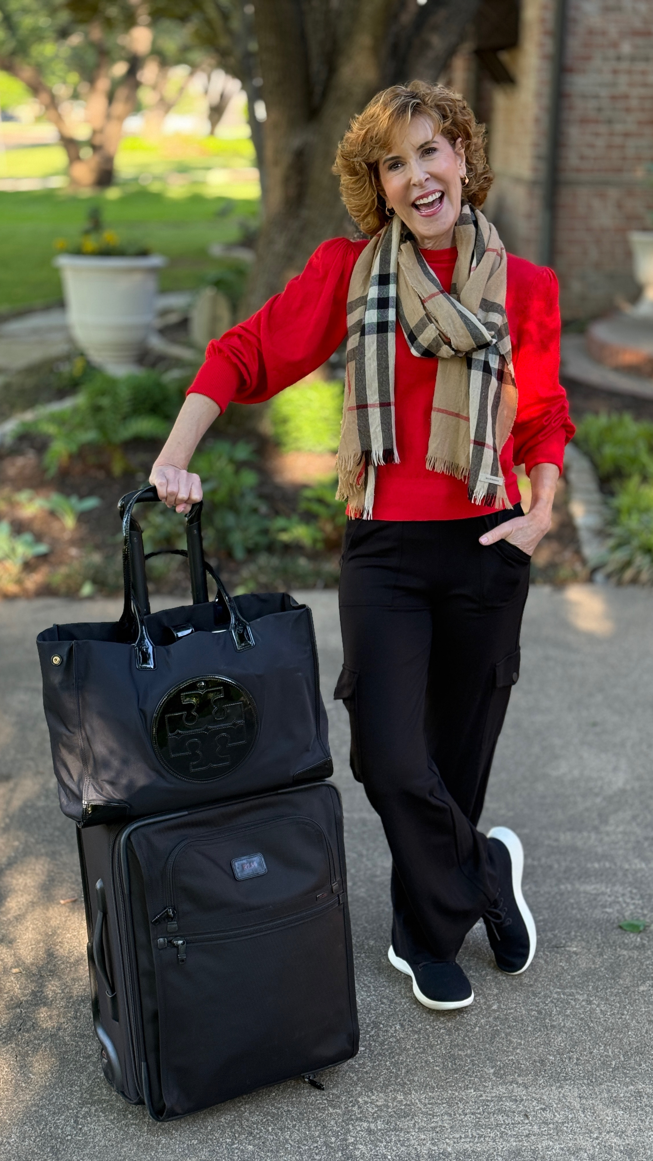 Need a good travel outfit? You don’t have to wear one of those sets! 😆 Here’s what I put together right from my closet:

☑️ My all-time favorite lightweight sweater from Amazon
☑️ Stretchy knit cargo pants that feel like jammies
☑️ Comfy, machine-washable sneakers (yes, really!)
☑️ A lightweight wool & silk designer scarf to pull it all together 🎀

Check out my travel look, my luggage and travel must-haves, plus a link to where I might be going IF I were going somewhere (which I’m probably not).

#LTKWatchNow #LTKTravel #LTKOver40