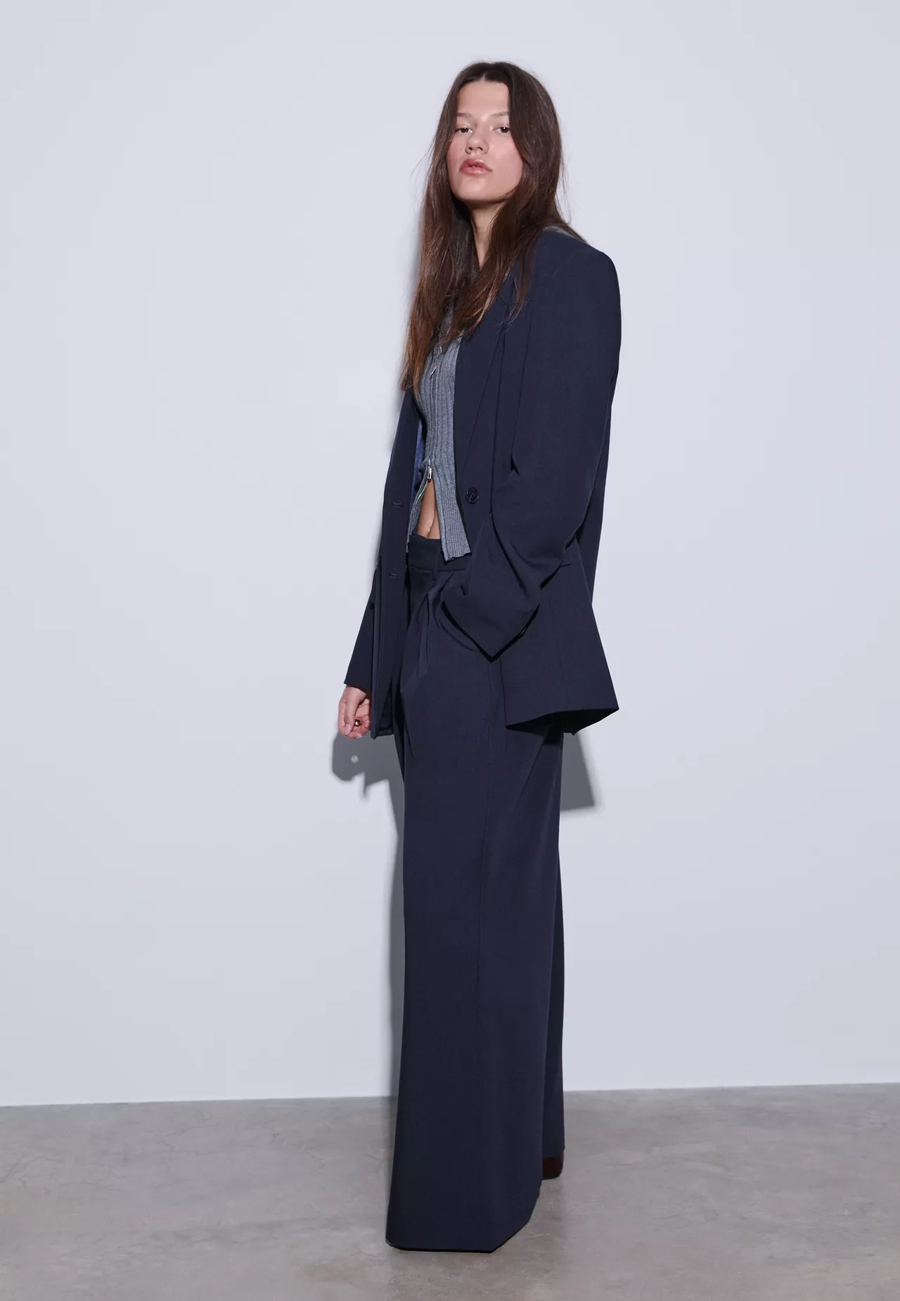 Super wide-leg adjustable trousers | Stradivarius (UK)
