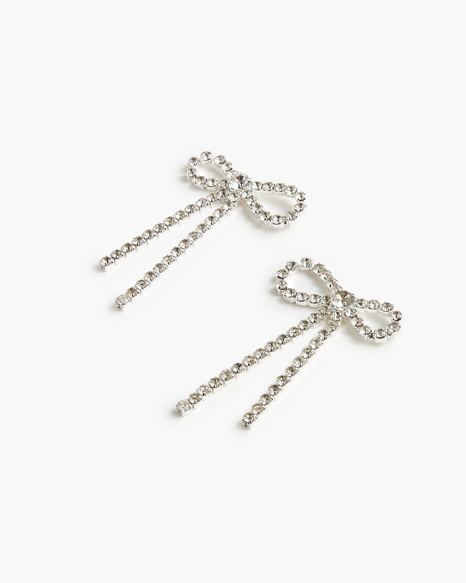 Crystal bow statement earrings | J.Crew Factory