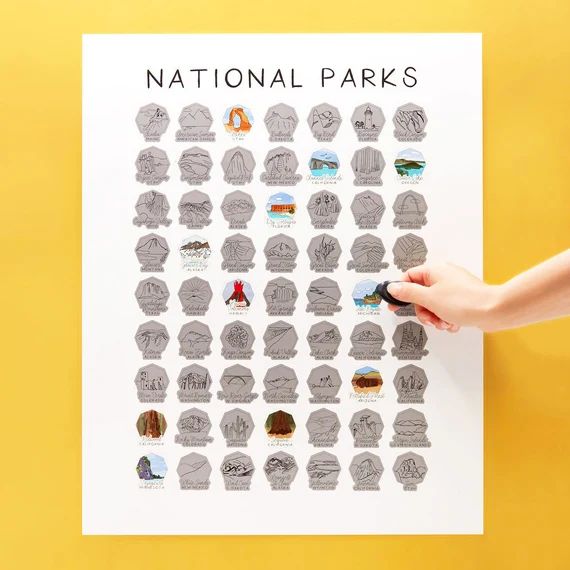 National Parks Bucket List Scratch Poster  Scratch off Print | Etsy | Etsy (US)