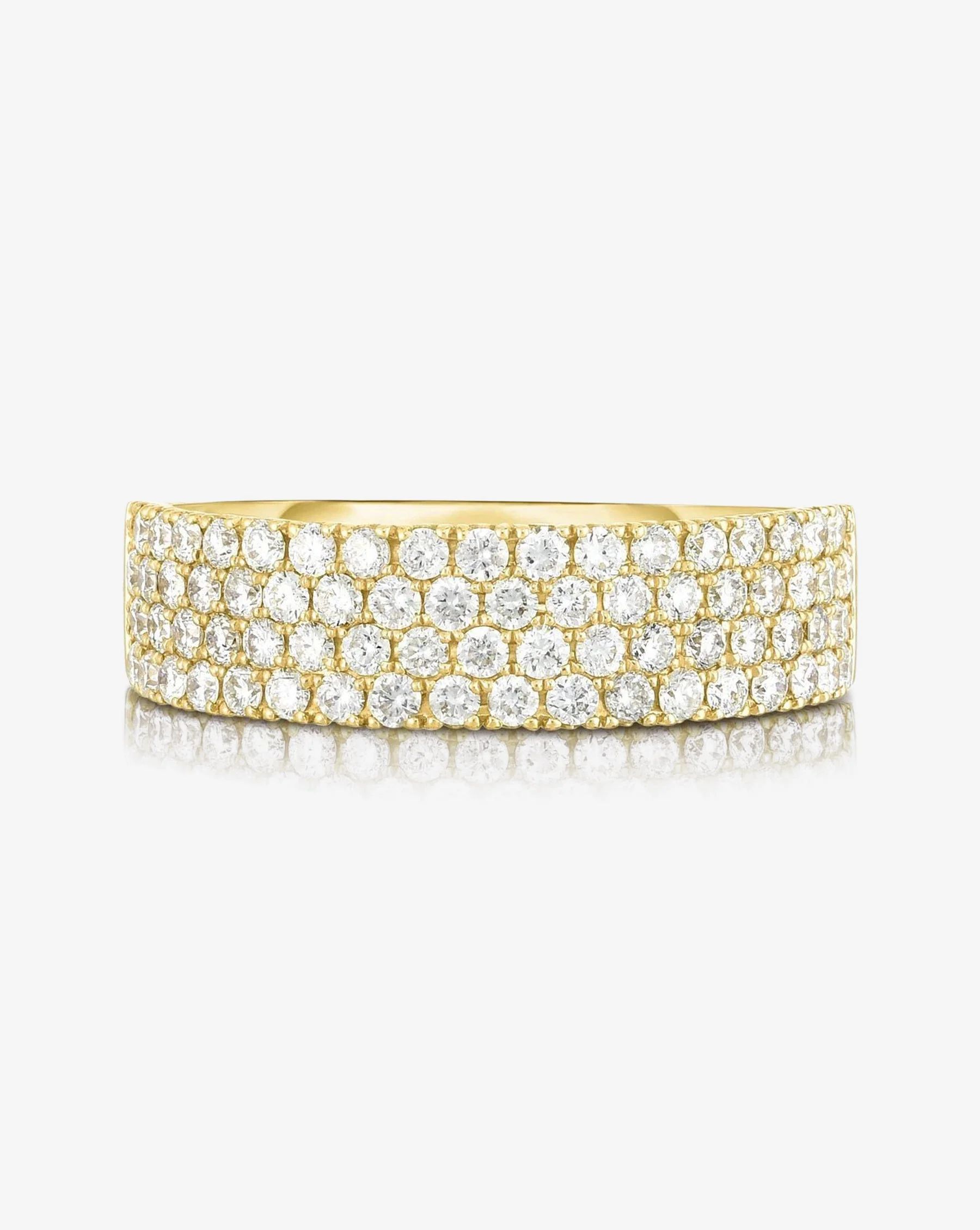 Four Row Stackable Pavé Ring | Ring Concierge