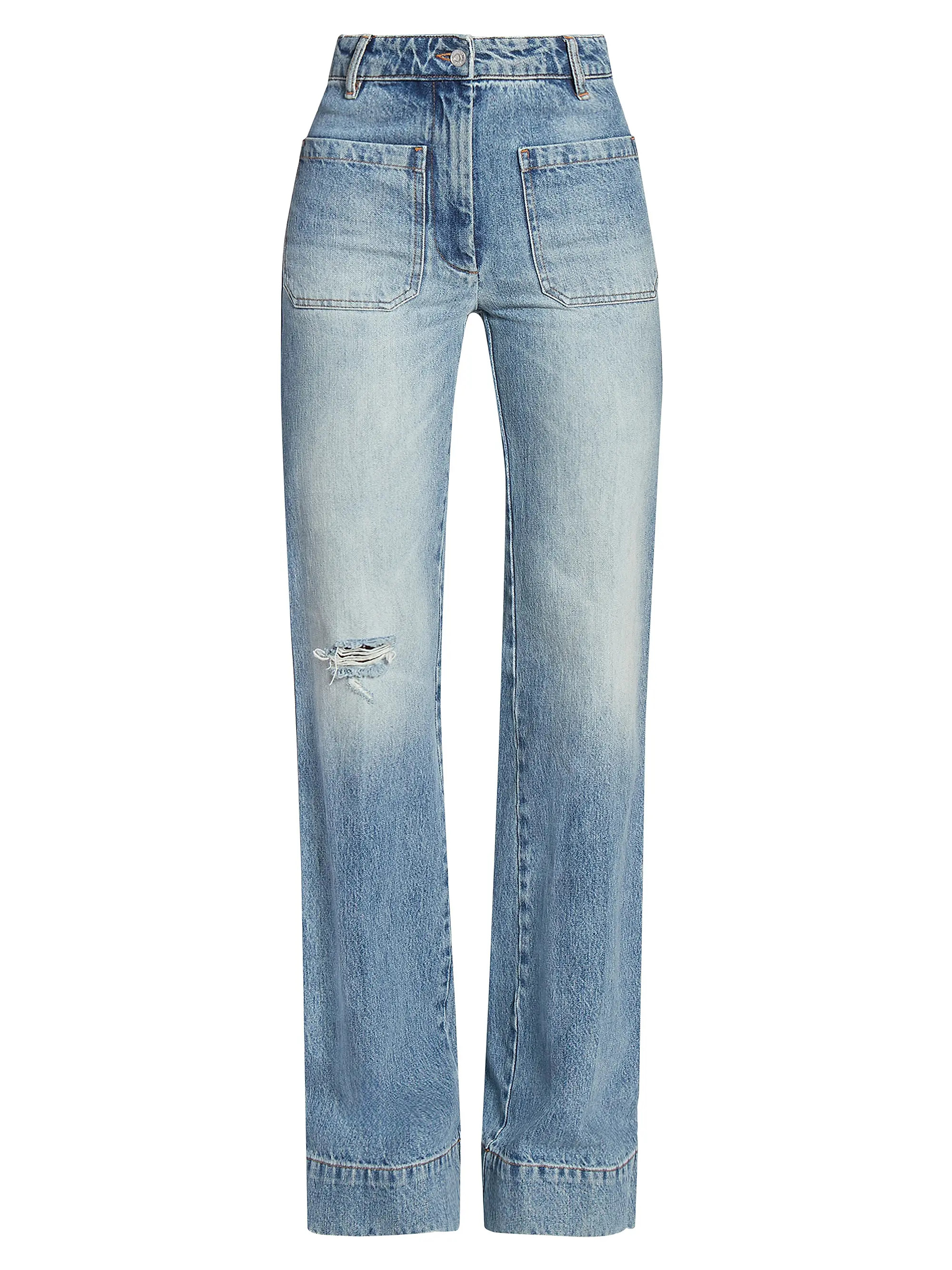 Shop Victoria Beckham Alina High-Rise Flared Jeans | Saks Fifth Avenue | Saks Fifth Avenue