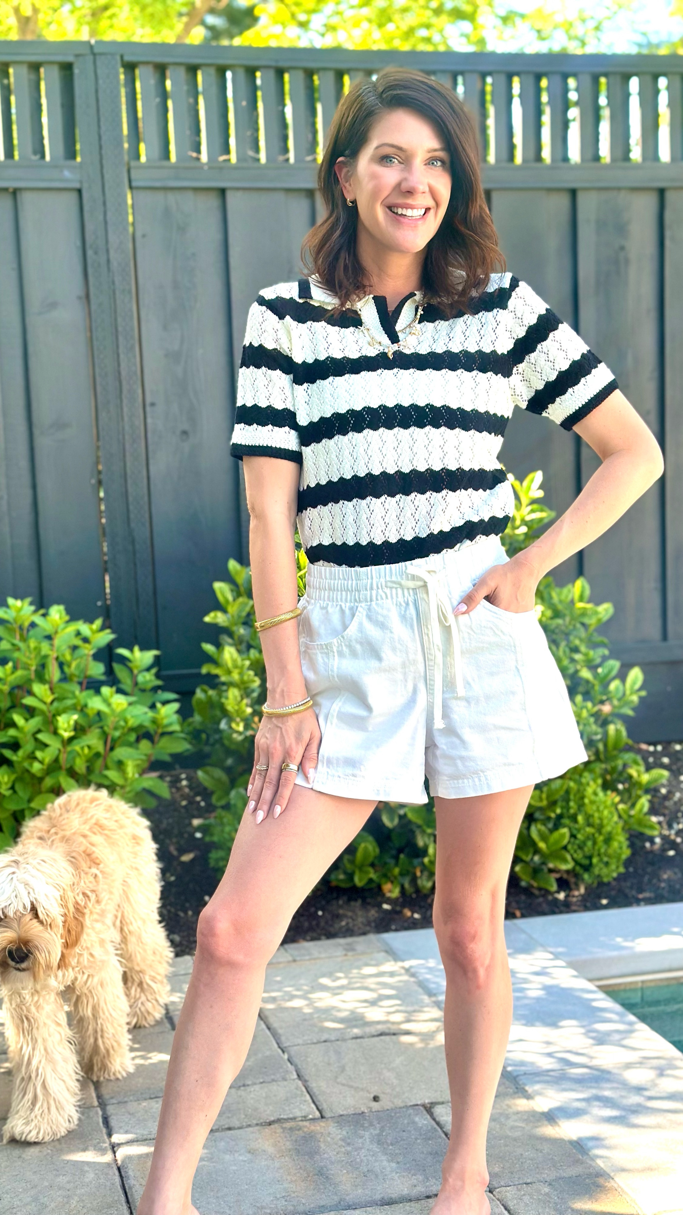 Small in the viral shorts (I suggest sizing down). They are great quality and not see through at all. So comfortable for a denim! Also snagged the lighter denim color. This exact top is older but I’m trying to find it for you all. I’m obsessed with my necklace stack. Zach snapped this photo of me tonight. ❤️ 

#LTKFindsUnder50 #LTKStyleTip #LTKSaleAlert