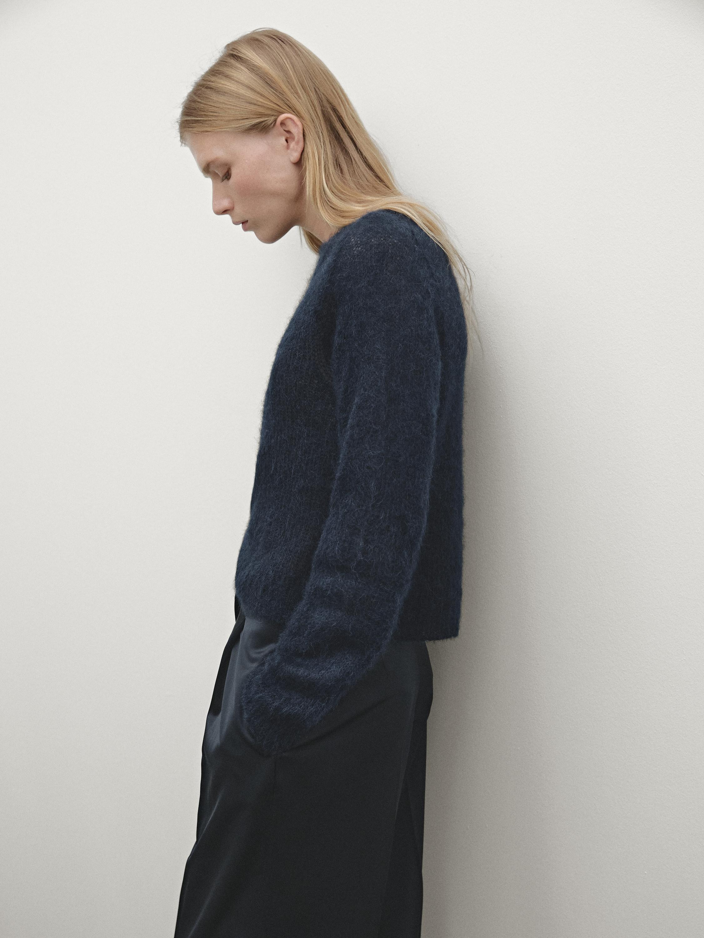 Knit alpaca blend sweater | Massimo Dutti US