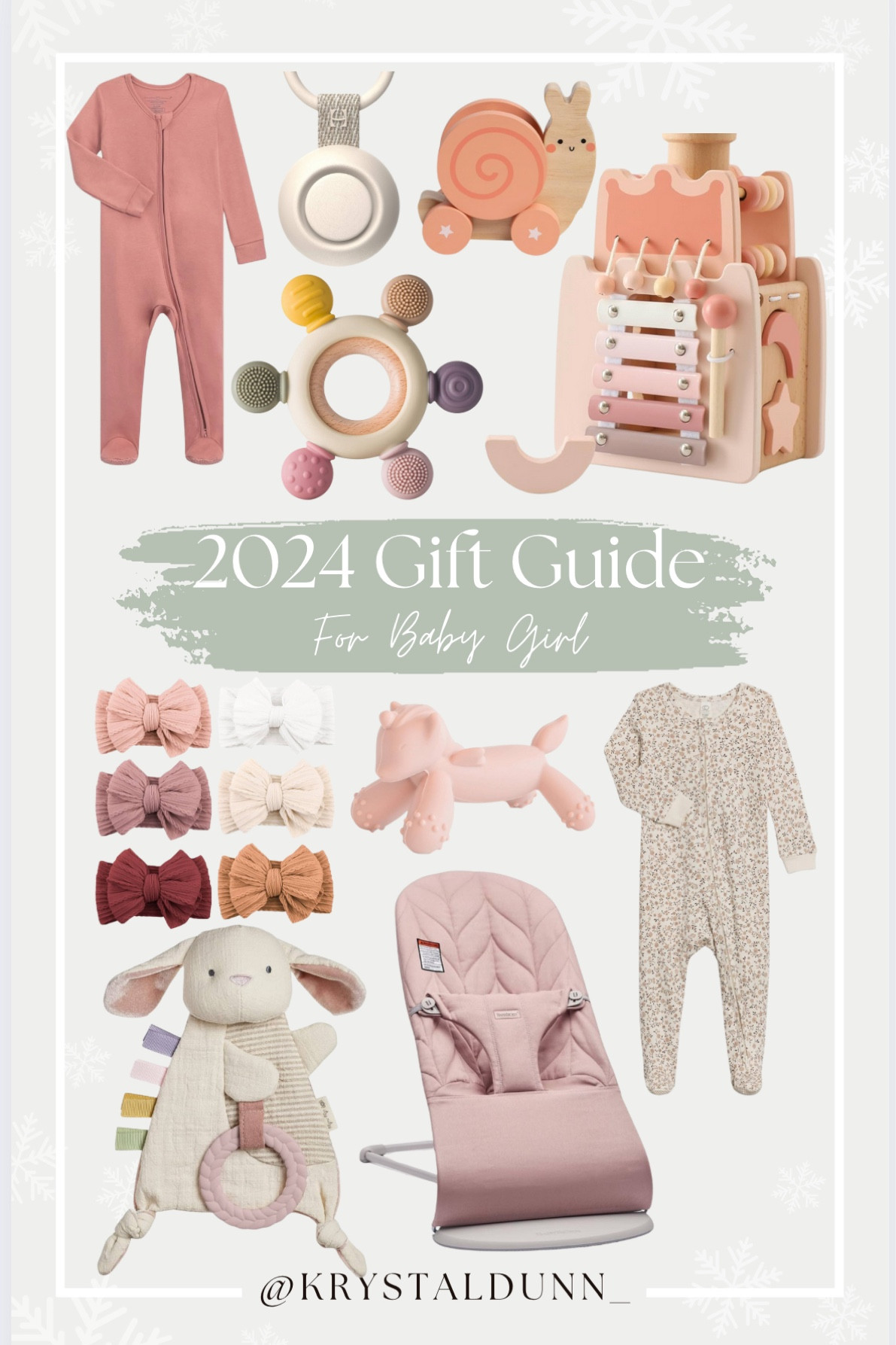 Baby girl gift guide for 2024

Amazon, Itzy Ritzy, Hatch, sleepers, bouncer, teething, bows, toys,  sound machine, castle, pink, blush, girly

#LTKBaby #LTKHoliday #LTKGiftGuide