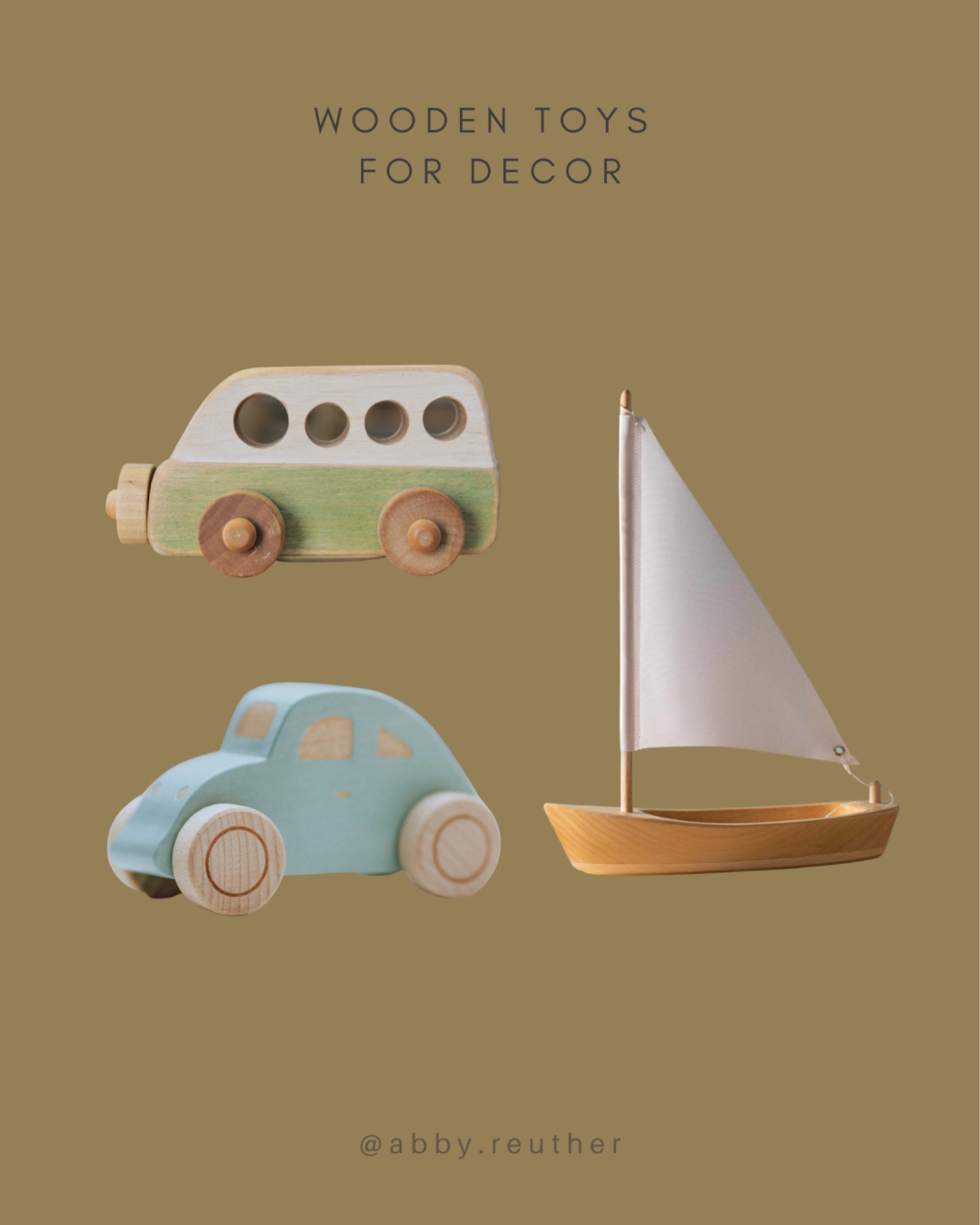 Wooden toys, nursery decor, kids decor, playroom decor, baby decor, etsy find, vintage toys, play cars, play boat, wooden car, wooden bus, wooden boat

#LTKhome #LTKkids #LTKbaby