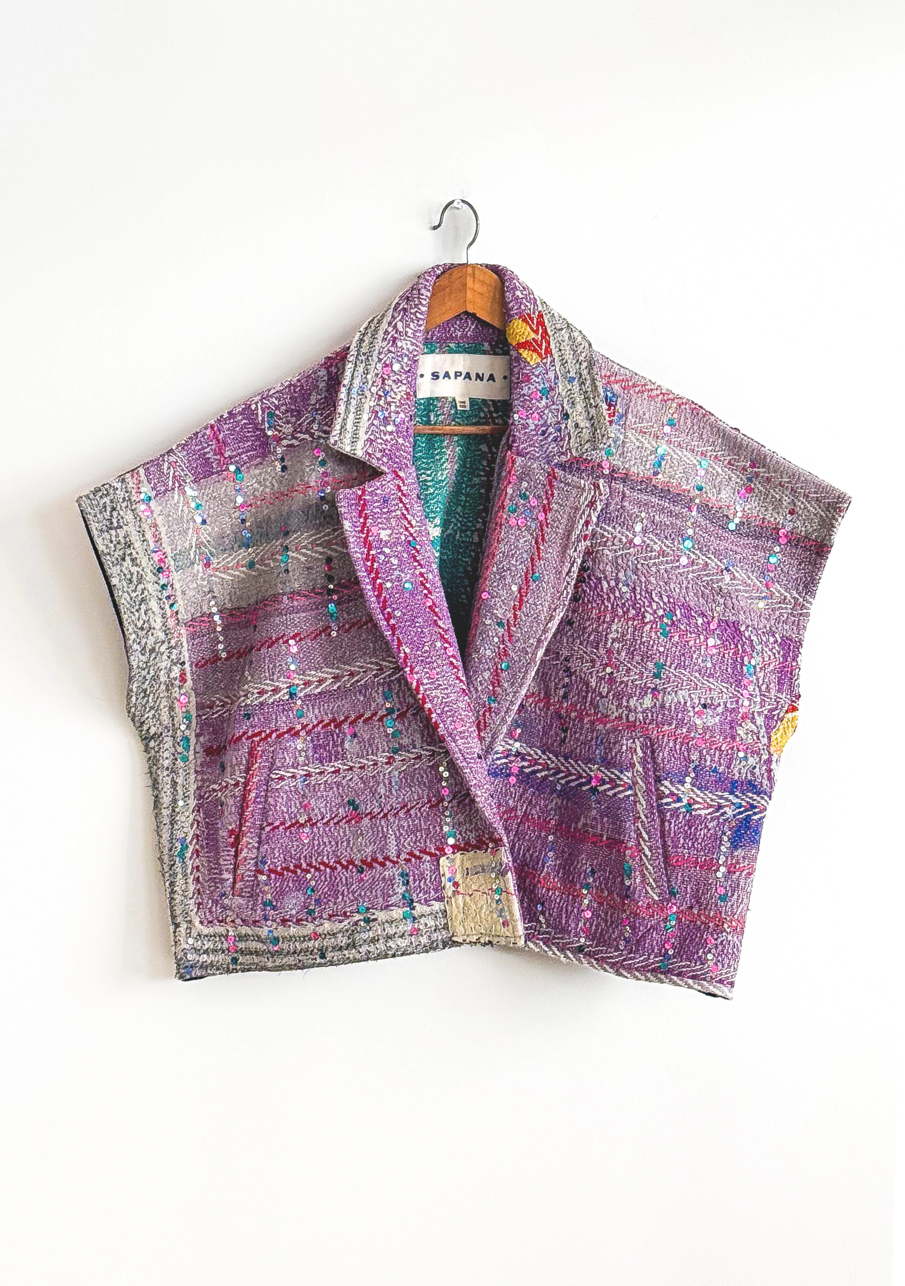 Vintage Kantha Blanket Coat The Round Top Blanket Coat | Sapana