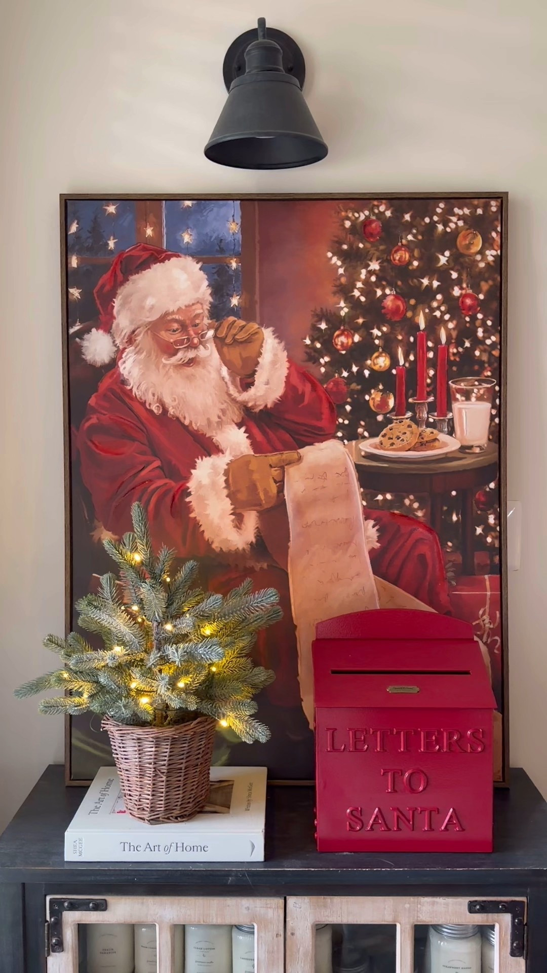 Christmas Home Decorating 

Pre lit tree 
Santa art 
Santa mailbox 

Pottery barn 
Target 
Walmart 

Christmas time is here 

#LTKHome #LTKHoliday #LTKSeasonal