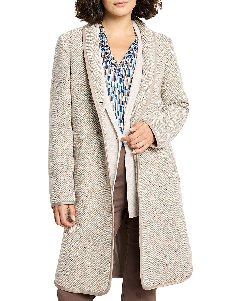 Nic+Zoe Herringbone Wool Blend Coat | Bloomingdale's (US)