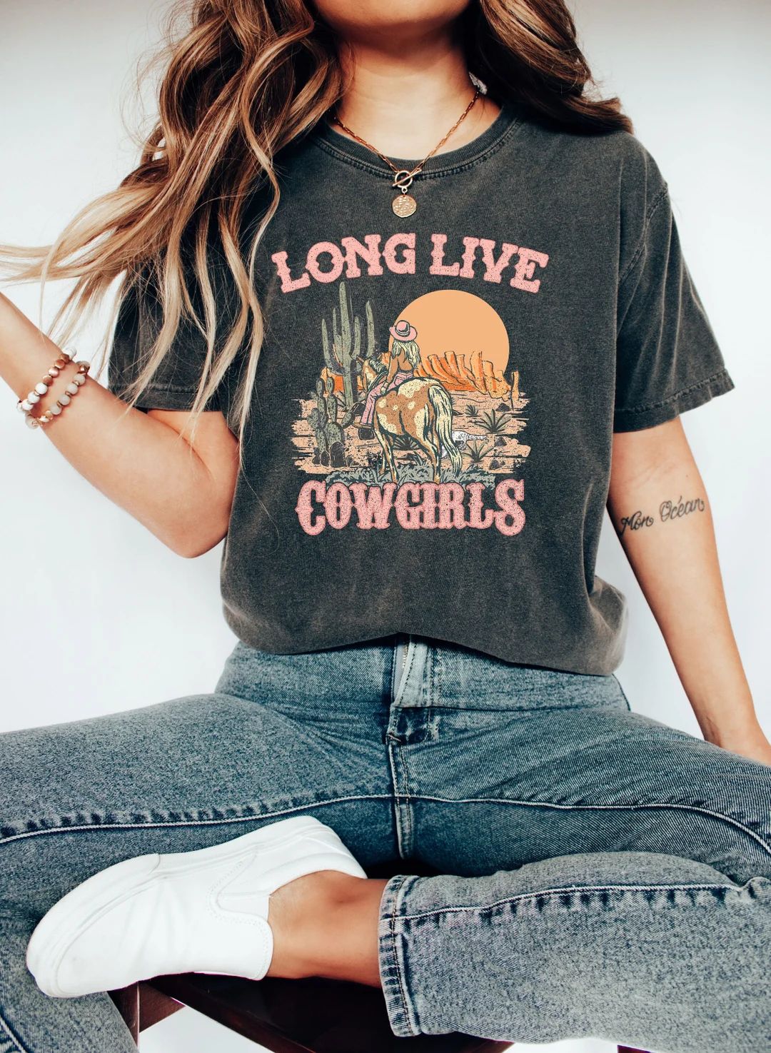 Comfort Colors Long Live Cowgirls Tshirtretro Shirtwestern - Etsy | Etsy (US)