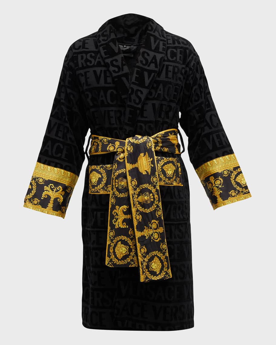 Versace Men's Barocco Sleeve Robe | Neiman Marcus