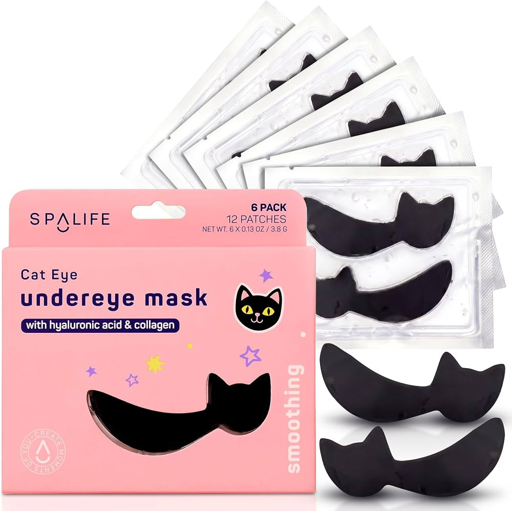 SpaLife Cat Smoothing Korean Eye Patches | Halloween Gifts For Teen Girls | Under Eye Masks for P... | Amazon (US)