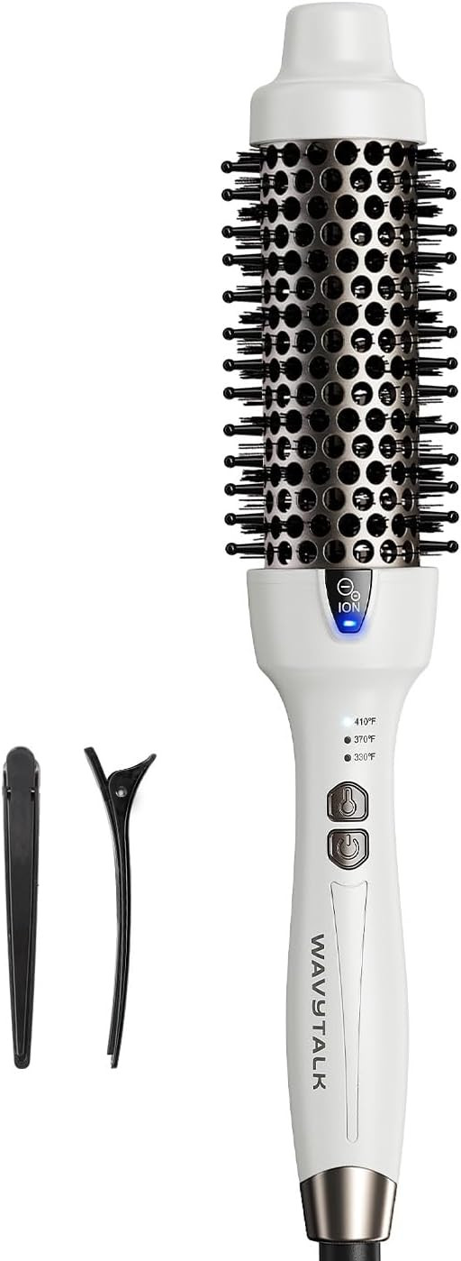 Wavytalk Thermal Brush, 1.5 Inch Ionic Thermal Round Brush Makes Hair Smoother Get Natural Curls ... | Amazon (US)