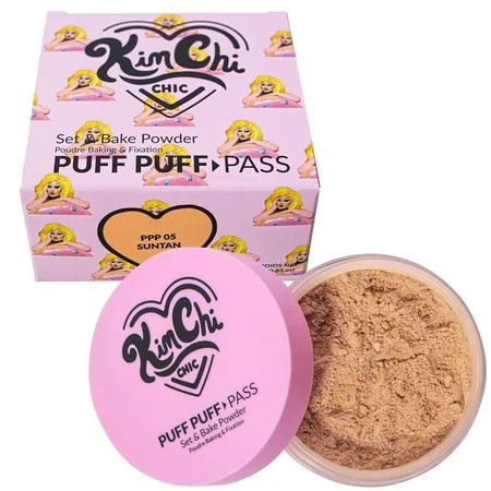 KimChi Chic Beauty Puff Puff Pass Set and Bake Setting Powder for Makeup Extra Fluffy Loose Face Powder Poof Soft Natural Face Makeup for Uneven Skin Tone 05 Suntan | Walmart (US)