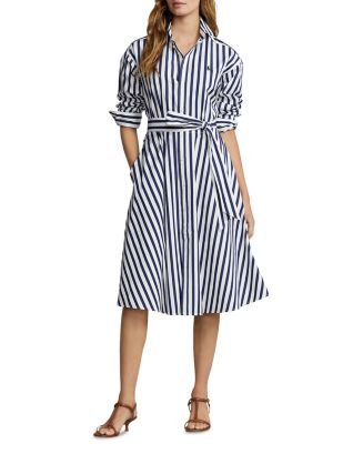 Ralph Lauren Belted Striped Cotton Shirt Dress  | Bloomingdale's Women | Bloomingdale's (US)