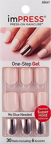 KISS imPRESS "LIGHTEN UP" Short Length by Broadway Press-On Manicure Nails | Amazon (US)